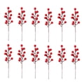 thumbnail image 3 of 12Pcs Red Berry Branches Christmas Fruit Simulation Plant Decor Foam Plastic Artificial Bunches 20Cm Fake Plants, 3 of 14