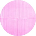 thumbnail image 1 of Ahgly Company Indoor Round Solid Pink Modern Area Rugs, 3' Round, 1 of 4