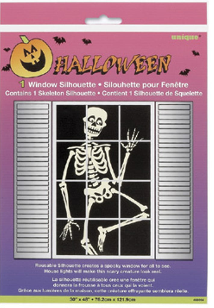 HALLOWEEN Window SILHOUETTE Skeleton 30”X48” Decoration PARTY 