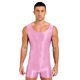 thumbnail image 3 of Traje de baño ajustado para hombre, mono con escote redondo brillante oleoso, traje de baño Mankini de una pieza, ropa para discoteca, traje para gimnasio y Fitness, 3 of 5