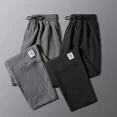 thumbnail image 4 of Pantalones de chef de cocina para hombre, duraderos, de seda de hielo, de estilo fino, para verano, para ahorrar trabajo, informales, para uso activo, 4 of 4