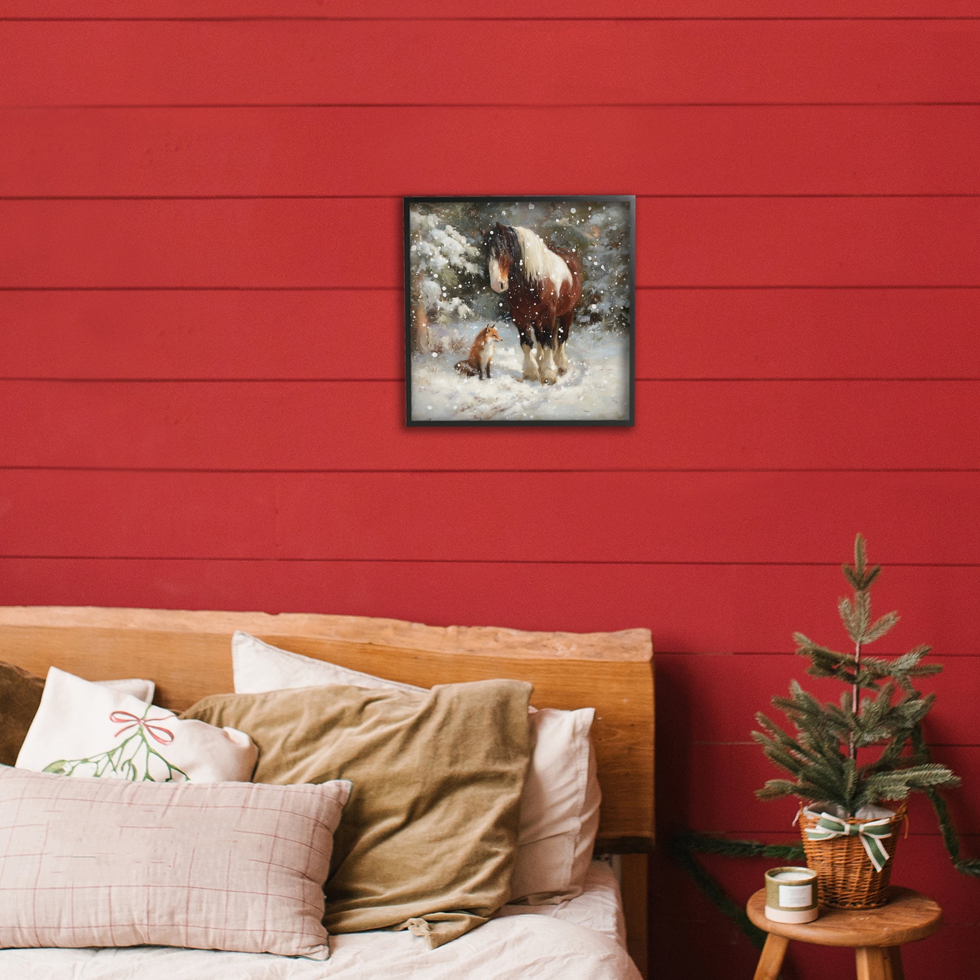 Stupell Industries The Horse & The Fox Black Framed Giclee Art, design by Tina LeCour