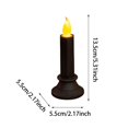 thumbnail image 3 of Battery Operated Window Candles, LED Taper Candlesticks with Flickering Flame & Holder, Flameless Christmas Halloween Decor, 2 Pack Cordless Electric Candles for Home, 3 of 4