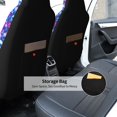 thumbnail image 5 of Uemuo blue Skull purple flower Pattern Car Seat Covers for Front Seats Waterproof Seat Covers for Cars, Universal Auto Front Seats Protector Fits for Car-, 5 of 6