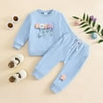 thumbnail image 2 of RTKFRFLM Cute Girls Outfits Toddler Winter Clothes Floral Embroidery Long Sleeve Top With Ruffle Pants Set Soft Comfortable Casual Wear For Baby Clothes Sets,Size 2-3 Years, 2 of 7
