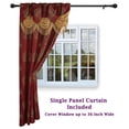 thumbnail image 3 of Luxury Jacquard Curtain Panel with Attached Waterfall Valance, 54 by 84-Inch ALEXA Burgundy (2-Panels), 3 of 6
