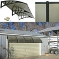 thumbnail image 6 of 40" x 80" Window Awning Door Canopy Polycarbonate Cover Outdoor Front Door Brown, 6 of 14