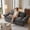 Gray, variant on 59" Convertible Boneless Loveseat, Corduroy Foldable Futon Sleeper Couch, Compressed Foam with Removable Cushions & 2 Pillows, Grey