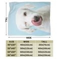 thumbnail image 3 of Kll Fleece Blanket Plush Throw Blanket Puppy Licks Nose,Soft Fuzzy Cozy Flannel Blanket For Couch Sofa Bed.(60"X50"), 3 of 9