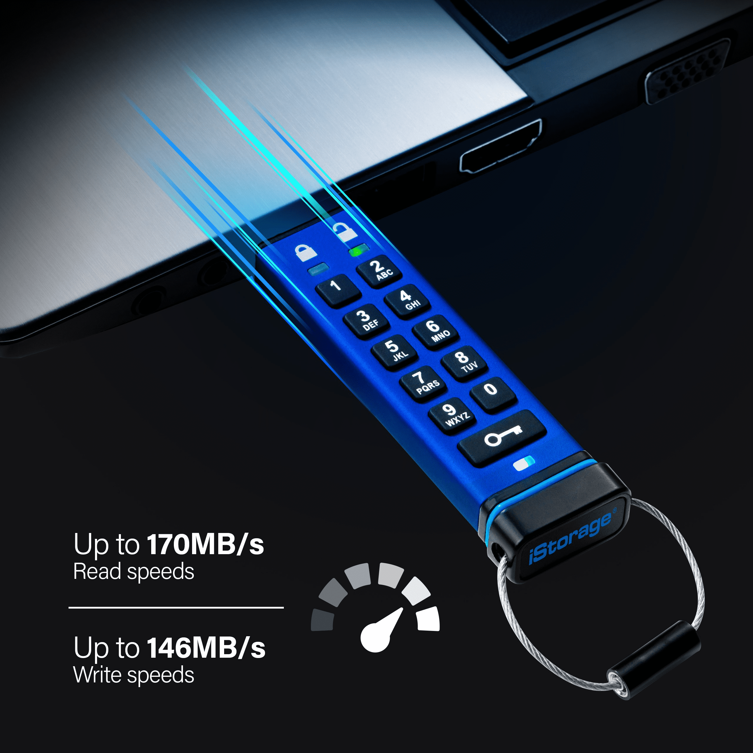 Istorage 16GB datashur Pro USB 3.0 Encrypted Flash Drive