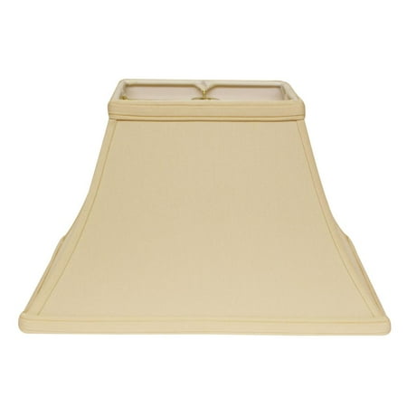 Oyster Organza Shade - Slant Rectangle Bell Hardback Lampshade with Washer Fitter, Oyster