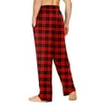 thumbnail image 4 of Pajama Pants for Men Women Funny Pant Matching Couples Unisex Pajamas Plaid Red XL, 4 of 8