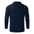 thumbnail image 5 of Golf Shirts for Men Long Sleeve Half Zip Up Business Shirt Textured Ribbed Knit Stretchy Pullover Office Work Blouse, 5 of 5