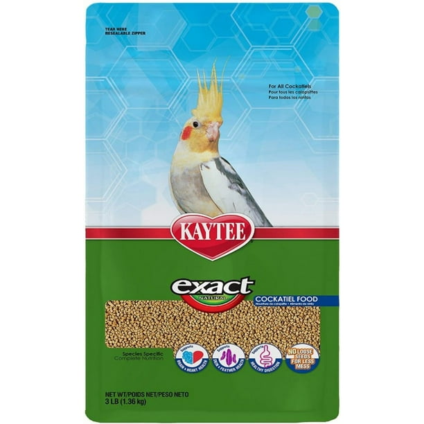 18 lbs (6 x 3 lbs) Kaytee Exact Natural Bird Food for All Cockatiels