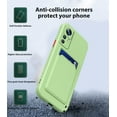 thumbnail image 3 of Compatible with Xiaomi 12T Pro Case with Card Holder Shockproof Phone Cases for Xiaomi 12T Pro Anti-Scratch Silicone TPU Protective Case (Green), 3 of 13