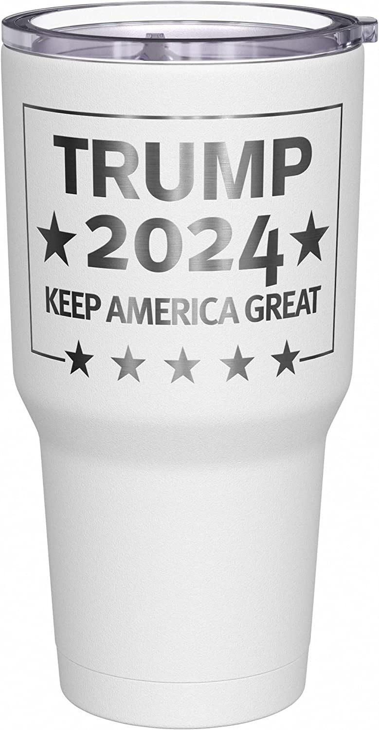  Make America Great Again - MAGA - Trump Tumbler - American Flag Coffee  Travel Mug - Republican Tumbler - Double Insulated Tumbler - 30 oz