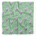 thumbnail image 1 of Bimba Green Leaves & Magnolia Floral Pure Silk Printed Head Bandanas Summer Neck Wrap Scarf 40 x 40 Inches, 1 of 6