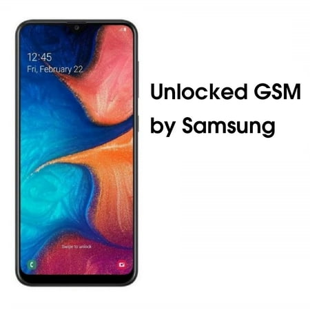 Samsung Galaxy A20 A205G 32GB Dual Sim Unlocked GSM Phone w/ Dual 13MP Camera - Deep (Best Cdma Gsm Mobile)
