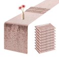 thumbnail image 1 of Table Runner OQSC con lentejuelas de oro rosa, 30 x 183 cm, paquete de 10, 1 of 8