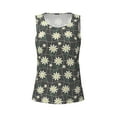 thumbnail image 4 of Lsque Daisies Flowers Printed Workout Tank Tops for Women, Athletic Sports Tank Tops, Compression Sleeveless Dry Fit Shirts,Sleeveless Yoga Shirt-Small, 4 of 9