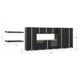 thumbnail image 4 of NewAge Products Pro Series Black 12 Piece Cabinet Set, Heavy Duty 18-Gauge Steel Garage Storage System, LED Lights / Wall Mounted Shelf Included, 4 of 10