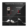 thumbnail image 4 of 50PCS Double-Wire Plug-in Connector with Locking Buckle,Pluggable Connectors 2 Pin 2 Way Universal, 4 of 5