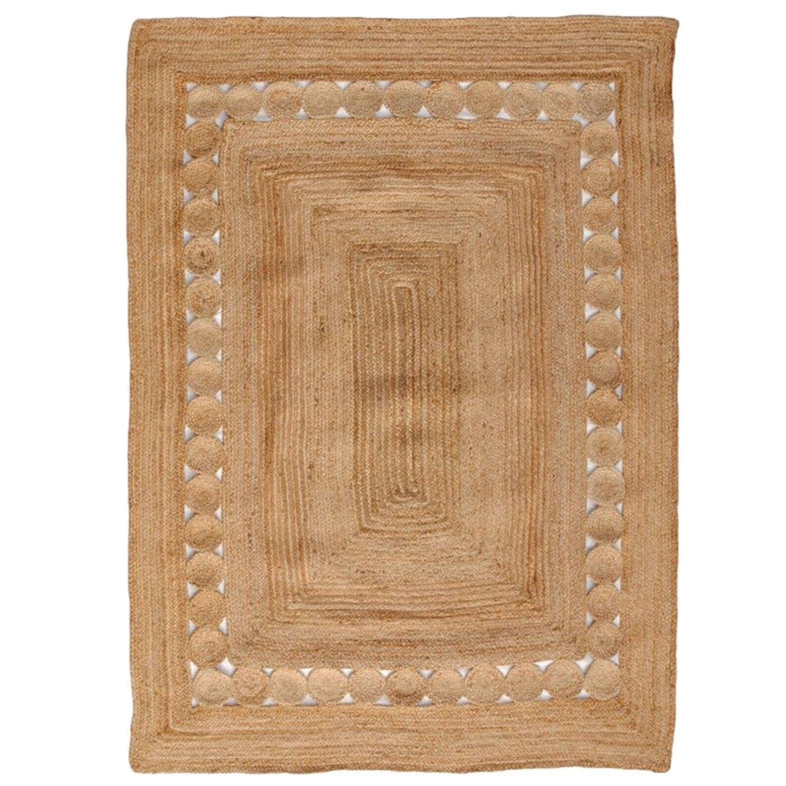 Beautiful Indian Handmade Braided Natural Pure Jute Area Rugs ,Home Décor Rugs Size 2 x 10 Feet ( 60 cm x 300 cm )