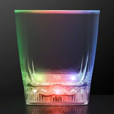 Led Liquid Glass For Fun LED Light-Up Whiskey Glass, Water Activated, Flashing Multicolored ...