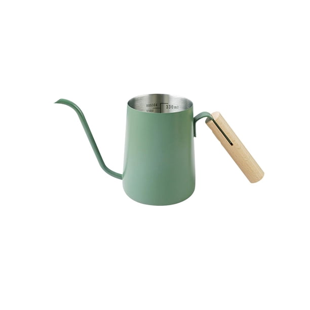 Hervidor de café portátil, mini hervidor de agua para picnic, camping, cafetería Verde