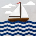 thumbnail image 3 of SD Graphics Studio 15x15 Black Modern Framed Museum Art Print Titled - Chevron Sailing I, 3 of 5