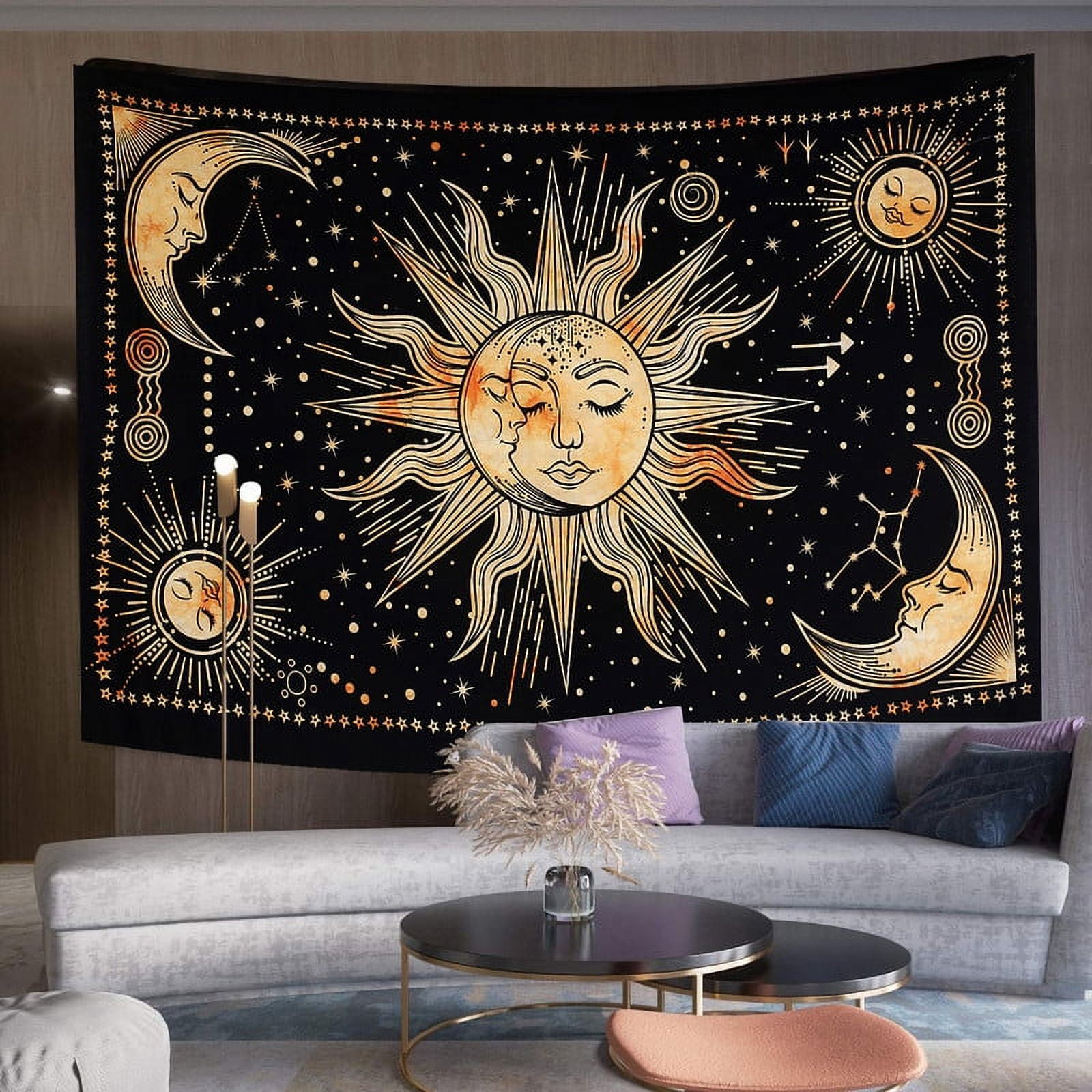 Sun and moon wall tapestry hotsell