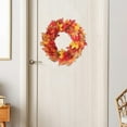 thumbnail image 5 of 15.7 Inch Artificial DIY Fall Wreath with Maple Leaves – Autumn Front Door Wreath for Thanksgiving, Indoor & Outdoor Seasonal Decoration, 5 of 7