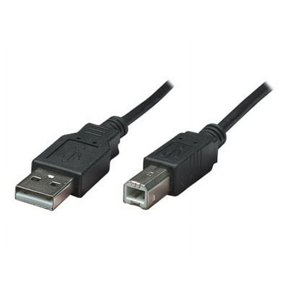 Manhattan USB B Data   Charging Cable, Hi-Speed USB 2.0, Type-A Male to Type-B Male, 480 Mbps, 1.5 ft., Black