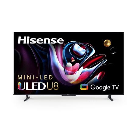 Hisense 55" Class U8 Series Mini-LED ULED 4K UHD Google Smart TV (55U8K) - QLED, Native 144Hz, 1500-Nit, Dolby Vision IQ, Full Array Local Dimming, Game Mode Pro