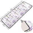 thumbnail image 2 of SKYSONIC 2X6 Feet Purple Lavender Flowers Runner Rug with Rubber Backing, Eiffel Tower Non Slip Entryway Rug Runner Washable Soft Area Rug Carpet for Hallway Bedroom Kitchen Decor, 2 of 6