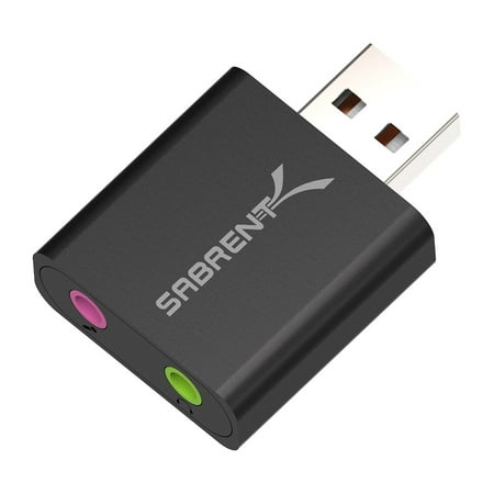Sabrent AU-EMCB USB 2.0 External Stereo Sound Adapter for PC & MAC - (Best External Sound Card)