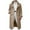 Khaki, variant on KIHOUT Men's Winter Coat Wool Blend Trench Overcoat Casual Double Breasted Long Pea Topcoat