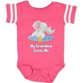 thumbnail image 3 of Inktastic My Grandma Loves Me Cute Elephants Clouds Moon and Stars Boys or Girls Baby Bodysuit, 3 of 5