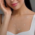 thumbnail image 3 of SZUL Women's 1.50 Carat TW Bezel Set Lab Grown Diamond Station Necklace in 14K White Gold, 3 of 5