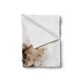 thumbnail image 2 of Watercolor Animal Soft Flannel Fleece Throw Blanket, Majestic Walking in the Forest with Paintbrush Effects, Cozy Plush for Indoor and Outdoor Use, 60" x 80", Tan Taupe Beige, by Ambesonne, 2 of 6