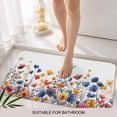 thumbnail image 6 of Colorful Spring Floral Doormat Outdoor Entrance 18"x30", Elegant Summer Botanical Watercolor Absorb Moisture Dirt Door Mats, Non-Slip Rubber Backing Floor Mats Indoor, Low-Profile Front Door Rugs, 6 of 9
