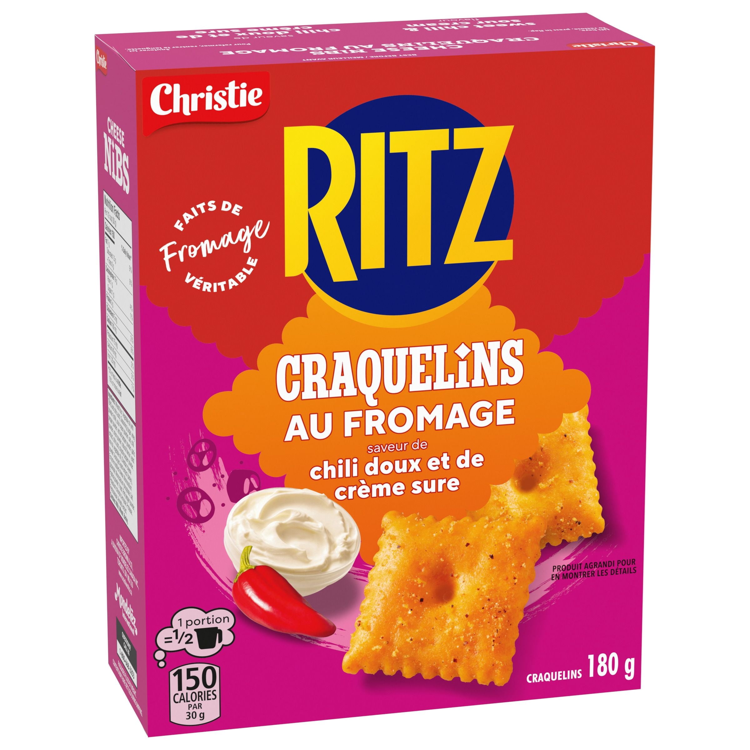 CHRISTIE RITZ CHEESE NIBS SWEET CHILI & SOUR CREAM