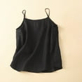 thumbnail image 2 of Seductiva Women's T-Shirts Short Sleeve Summer Tops Women Cotton Linen Camisole Tank Tops Causal O Neck Sleeveless Top Summer Loose Fit Spaghetti Strap Shirts Tees Loose Fit Tshirt Basic Tees, 2 of 6