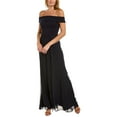 thumbnail image 1 of Adrianna Papell Robe de Soirée Maxi Ajustée et Évasée à Manches Courtes pour Femmes Marine 10, 1 of 2