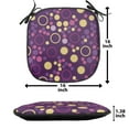 thumbnail image 5 of Abstract Chair Seating Cushion, Contemporary Pattern of Circles and Polka Dots, Soft Seat Pads for Office with Anti-slip Backing, 16"x16", Purple Brown, by Ambesonne, 5 of 7