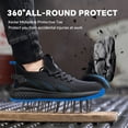 thumbnail image 4 of SPIEZ® Unisex Composite Toe Safety Shoes–ASTM Certified Non-Slip Work Shoes, Lightweight Breathable Puncture Resistant Safety Sneakers for Work & Daily Wear–Black Blue,Size 10 Men/11.5 Women, 4 of 12