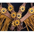 thumbnail image 3 of Showman Sunflower Overlay Browband Headstall & Breast Collar Set w/ Fringe, 3 of 4