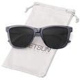 thumbnail image 2 of MEETSUN Polarized Sunglasses for Women Men Classic Retro Designer Style (Transparent Gray Frame/ Gray Lens, 54) MEETSUN MEETSUN, 2 of 2