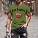 thumbnail image 1 of Tops para hombre, blusas y camisas de manga corta con cuello redondo para hombre, jersey informal con cuello redondo estampado para hombre, pantalones cortos deportivos para fitness, blusa de poliéste, 1 of 5