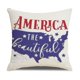 thumbnail image 2 of Juego de 4 fundas de almohada con bandera americana, celebración del Día de la Independencia Patriótica, palabras en inglés, funda de almohada, cojín, 2 of 4